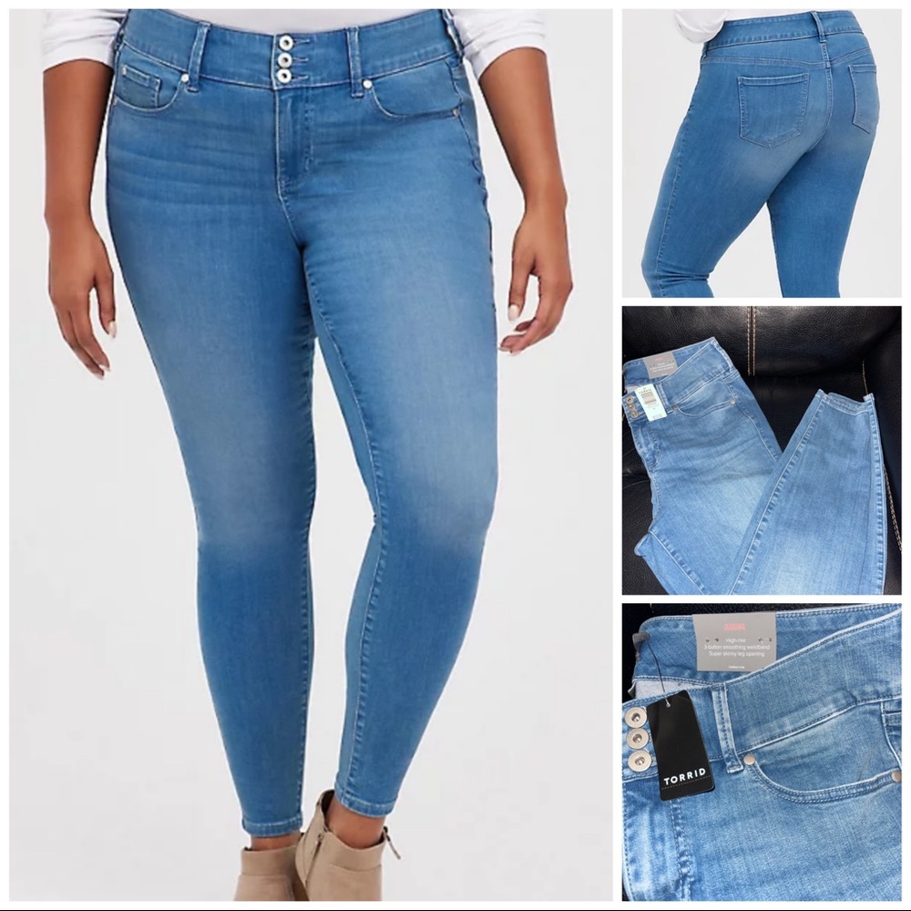 Torrid Eco Medium Wash Super Soft Jeggings